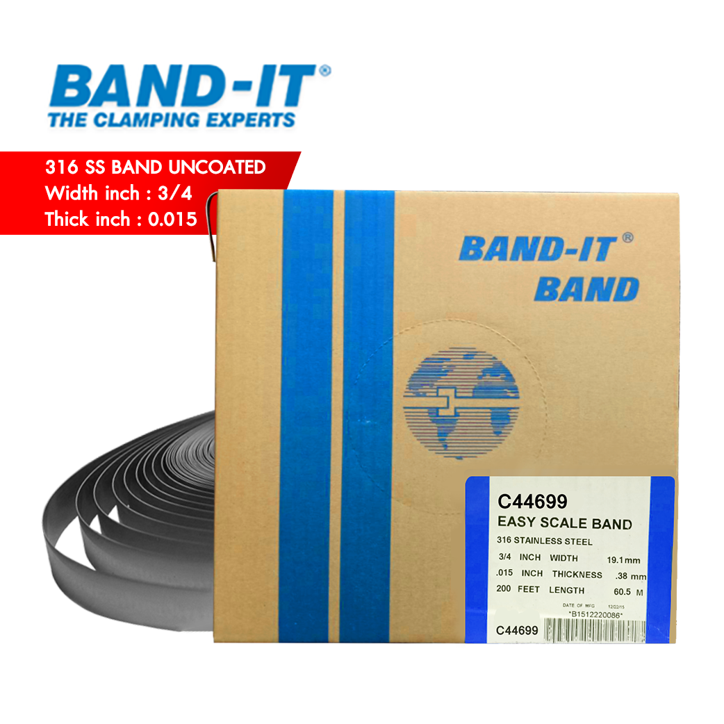 BAND IT C446 สายรัดสแตนเลส 316 (ไม่เคลือบ) ความกว้าง 3/4" (19.1 mm)