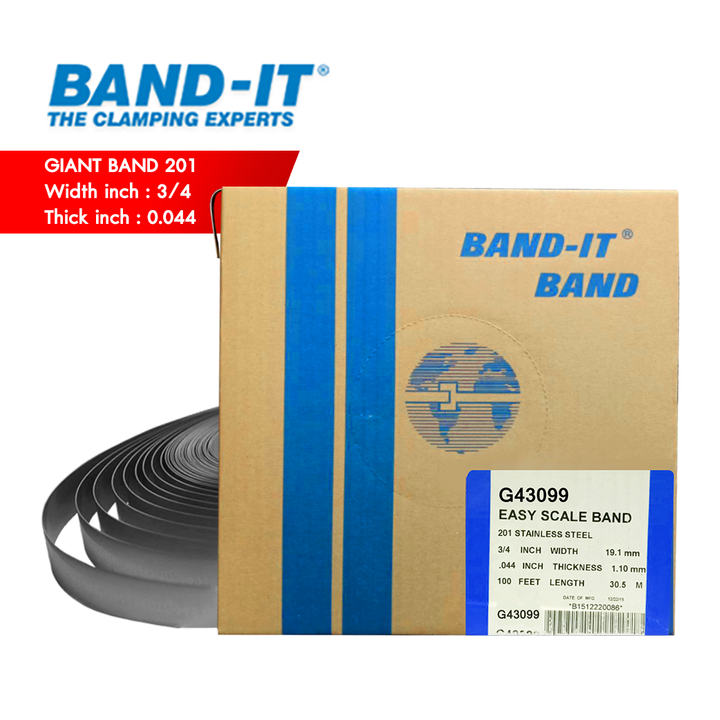 BAND-IT สายรัดสแตนเลส 201 SS (ใหญ่) ความกว้าง 3/4" (19.10 mm)