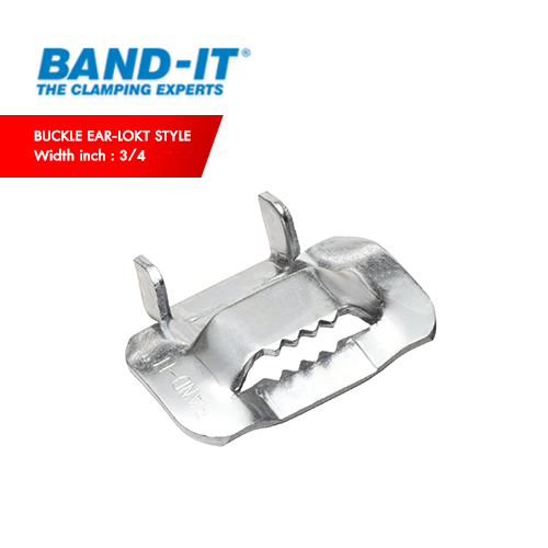 BAND-IT C256 กิ๊บรัดสแตนเลส 201 SS Buckle Ear-Lokt Style ความกว้าง 3/4" (19.10 mm) 100 ea/box