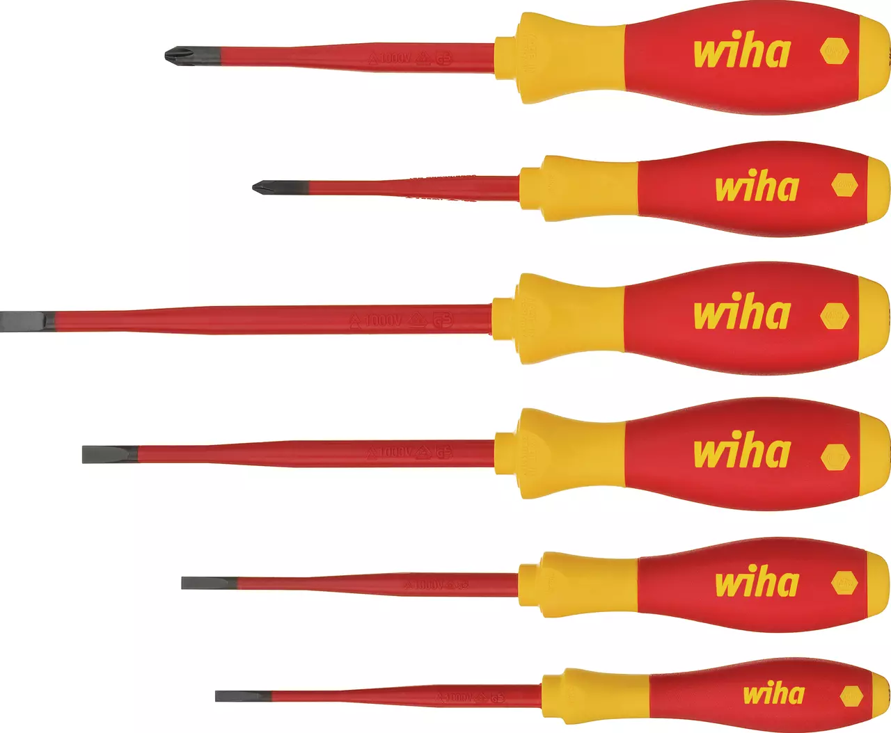 Wiha 3201 K6 No.35389 ชุดไขควงปากแบน-แฉก VDE Slim 6 ตัว / ชุด
