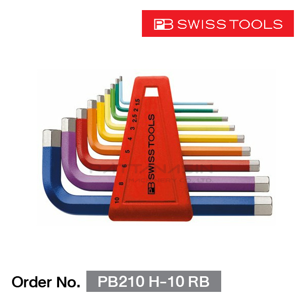 PB SWISS TOOLS ชุดประแจหกเหลี่ยม 9 ตัว