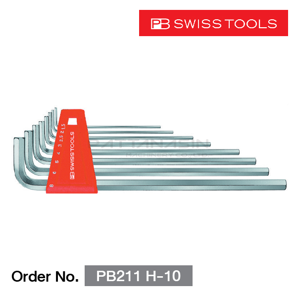 PB SWISS TOOLS ชุดประแจหกเหลี่ยมชนิดยาว 9 ตัว รุ่น PB211 H-10