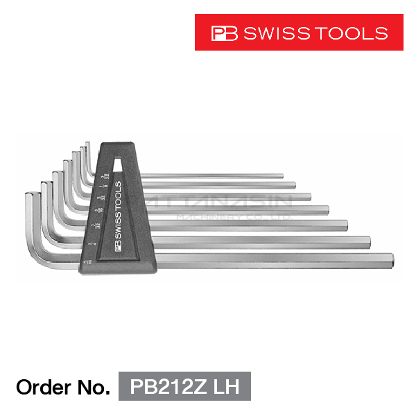 PB SWISS TOOLS ชุดประแจหกเหลี่ยมหัวบอลชนิดยาว 7 ตัว รุ่น PB212Z LH