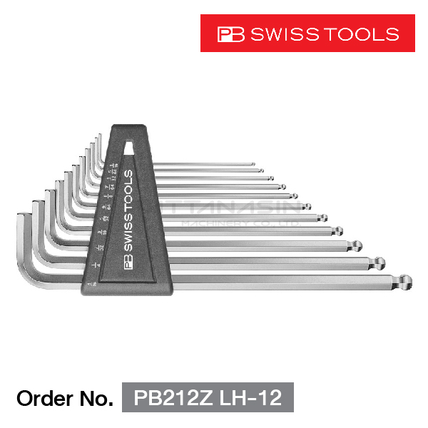 PB SWISS TOOLS ชุดประแจหกเหลี่ยมหัวบอลชนิดยาว 11 ตัว รุ่น PB212Z LH-12