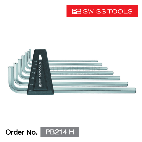 PB SWISS TOOLS ชุดประแจหกเหลี่ยมชนิดยาว 7 ตัว รุ่น PB214 H