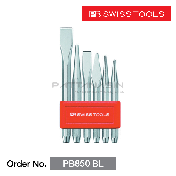 PB SWISS TOOLS ชุดเหล็กสกัด 6 ตัว รุ่น PB850 BL