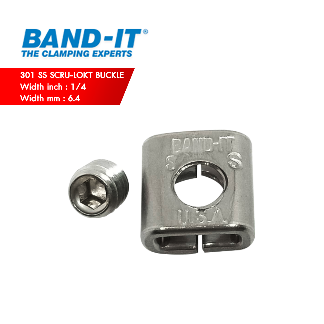 BAND-IT C720 ตัวล็อคสแตนเลส 301 SS ความกว้าง 1/4" (6.4 mm) 50 ea/box