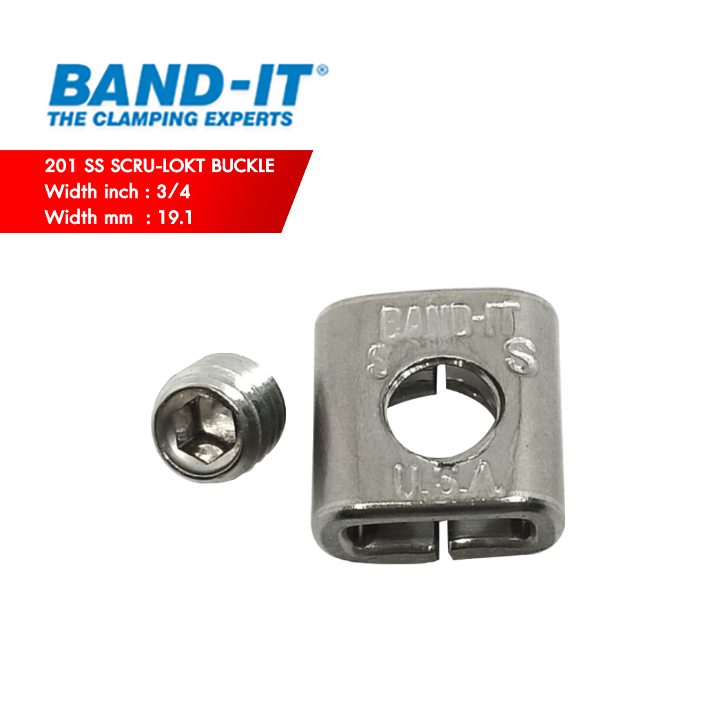BAND-IT C726 ตัวล็อคสแตนเลส 201 SS ความกว้าง 3/4" (19.1 mm) 25 ea/box