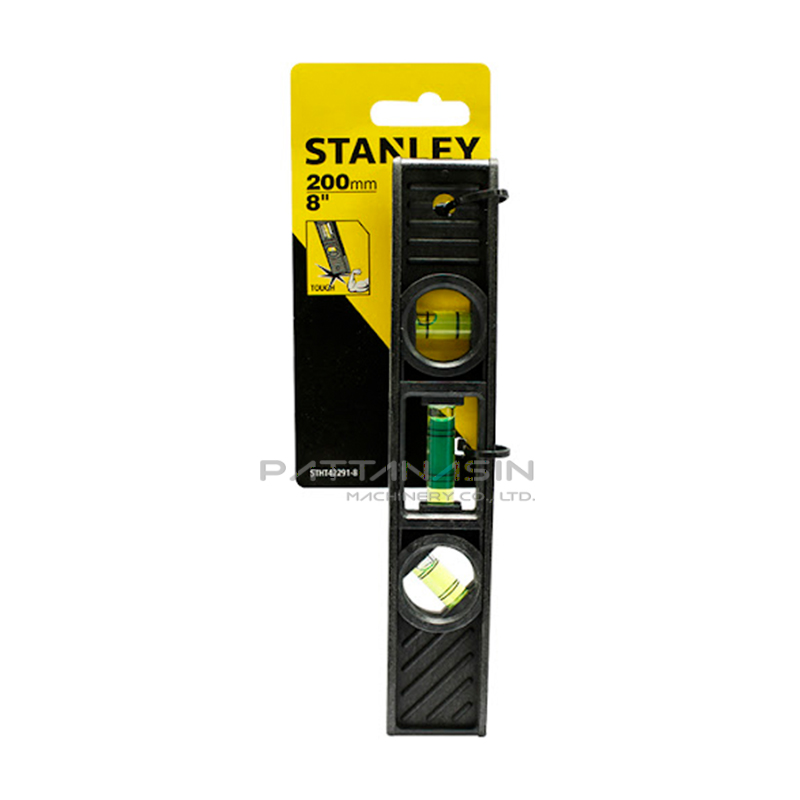 STANLEY ระดับน้ำทรงตอปิโด ขนาด 8 นิ้ว รุ่นมีแม่เหล็ก 042-291