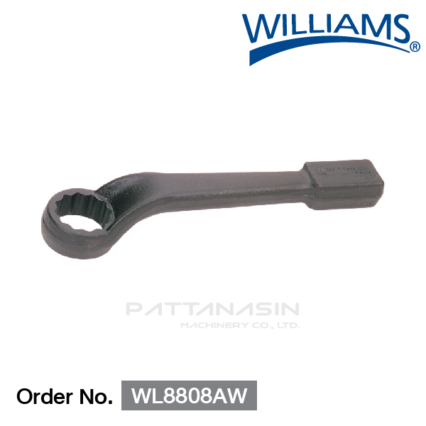 WILLIAMS ประแจแหวนค้อนตี แบบงอ ขนาด 1.5/16" (33 mm.)