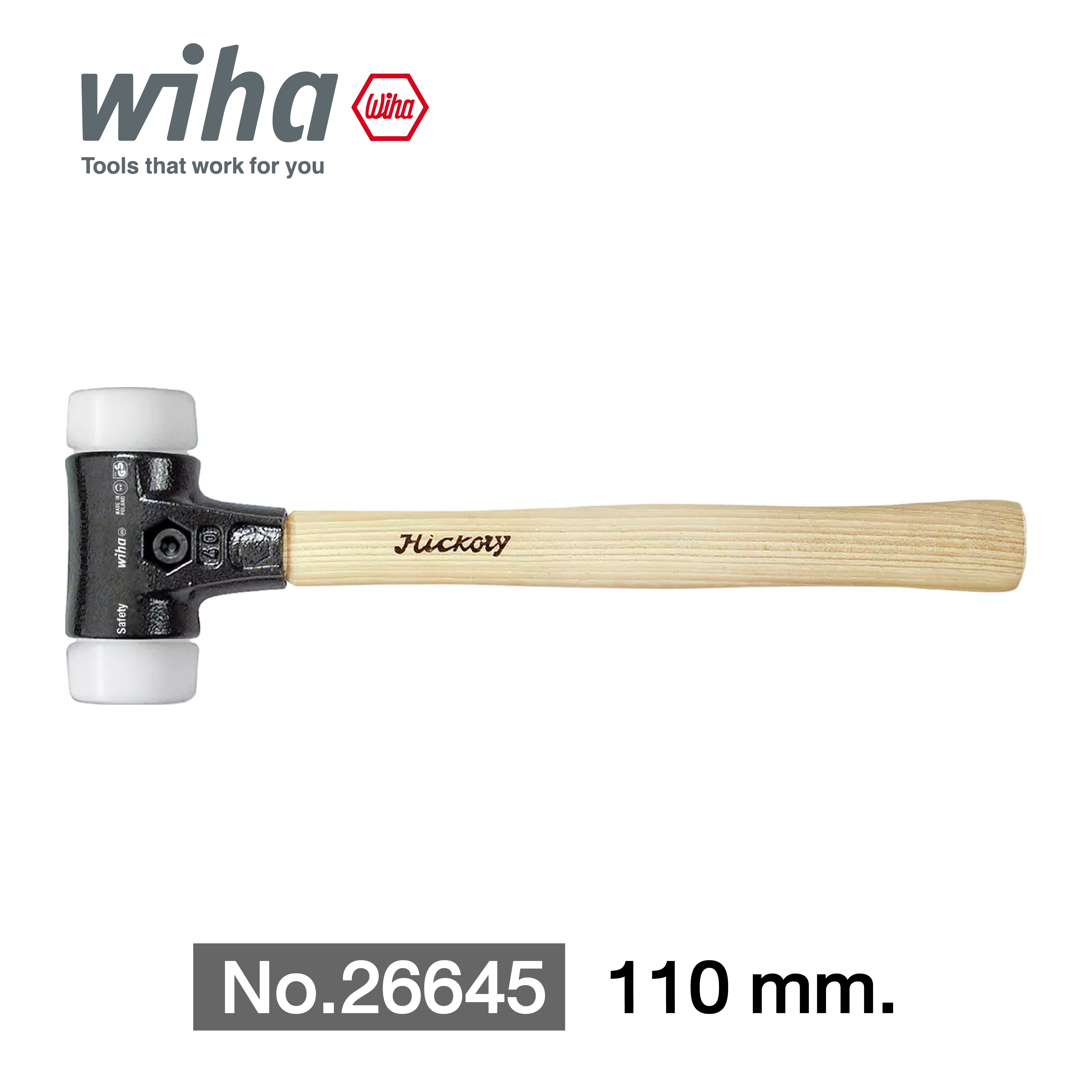 WIHA ค้อนไนล่อน 832-99/40 No.26645 640 gram