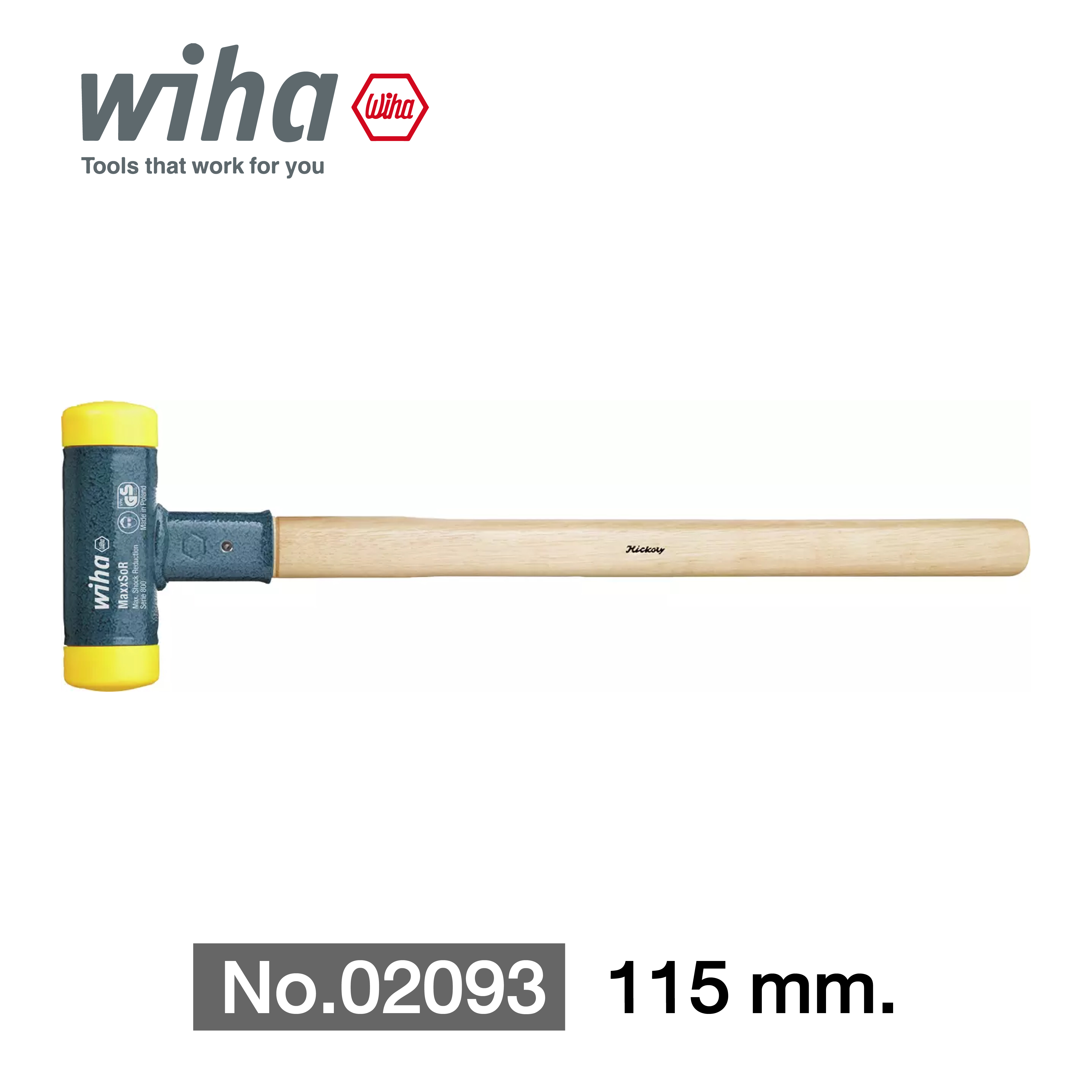 WIHA ค้อนไนล่อนไร้แรงสะท้อน 800/30 No.02093 460 g.