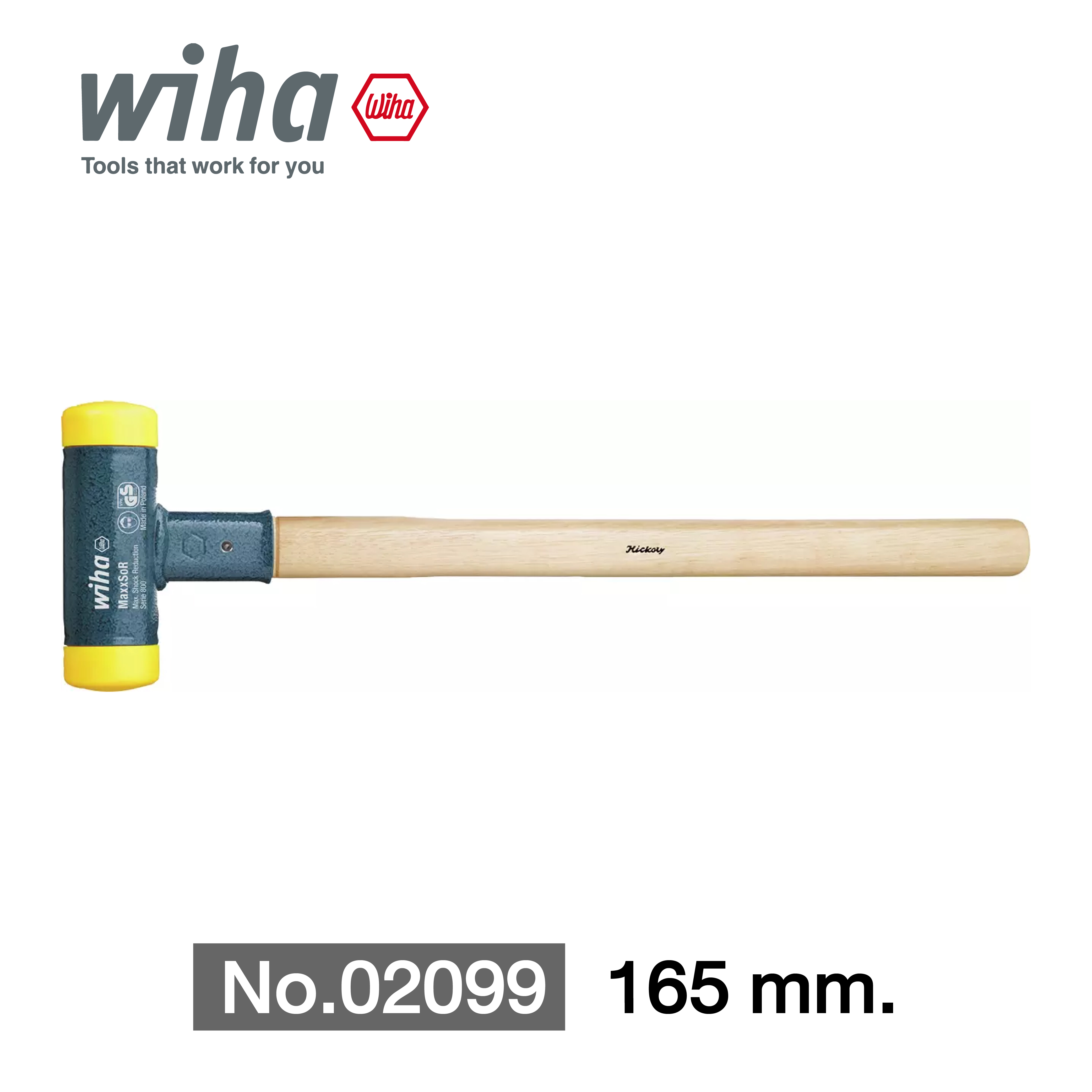 WIHA ค้อนไนล่อนไร้แรงสะท้อน 800/70 No.02099 2600 g.
