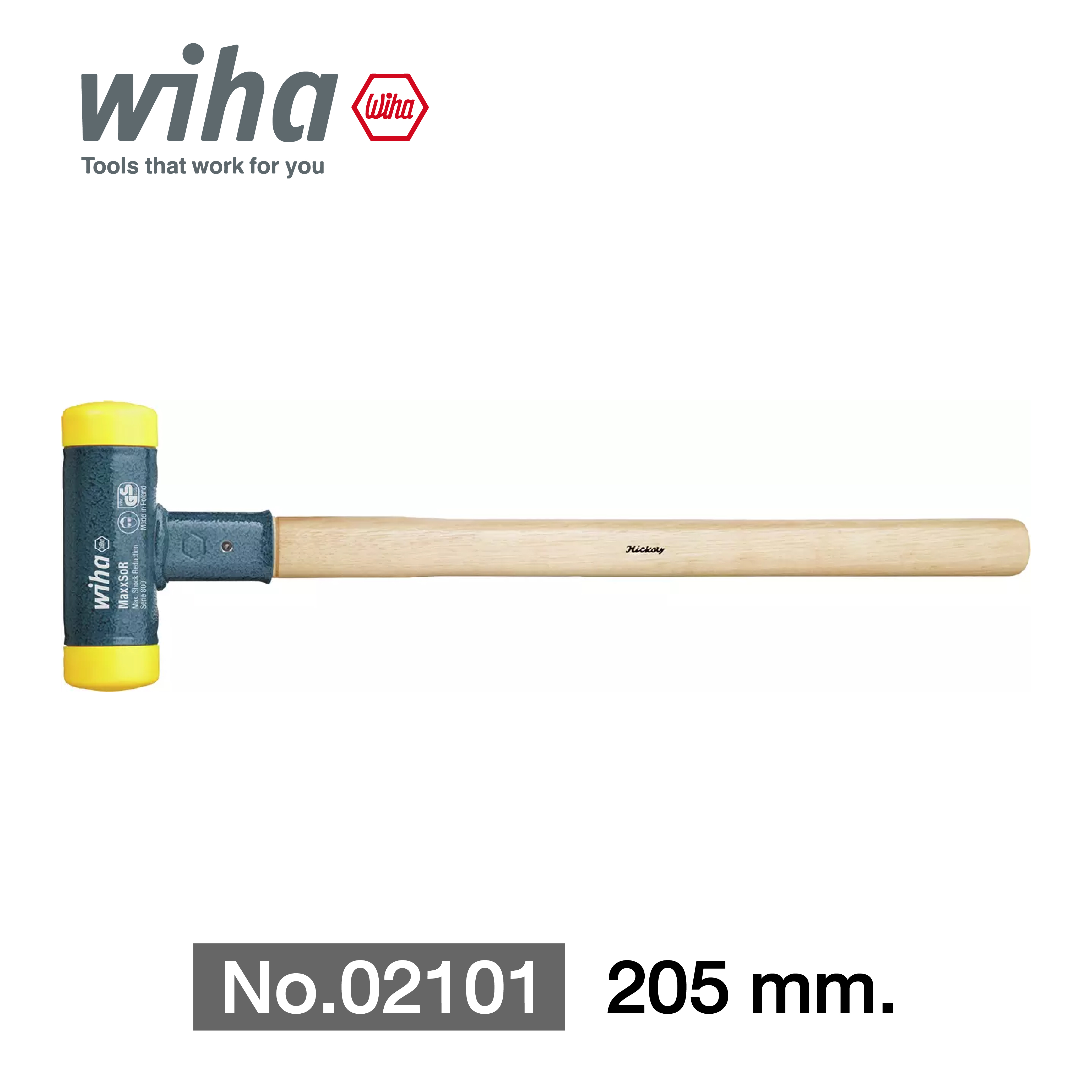 WIHA ค้อนไนล่อนไร้แรงสะท้อน 800/80 No.02101 4550 g.