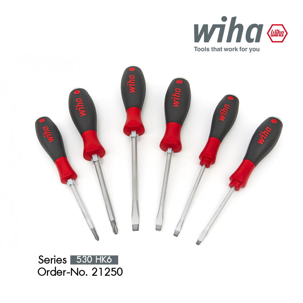  Wiha ชุดไขควงตอก แกนหกเหลี่ยม เพิ่มแรง  6 ชิ้น/ชุด รุ่น 530HK6 Order-No.21250