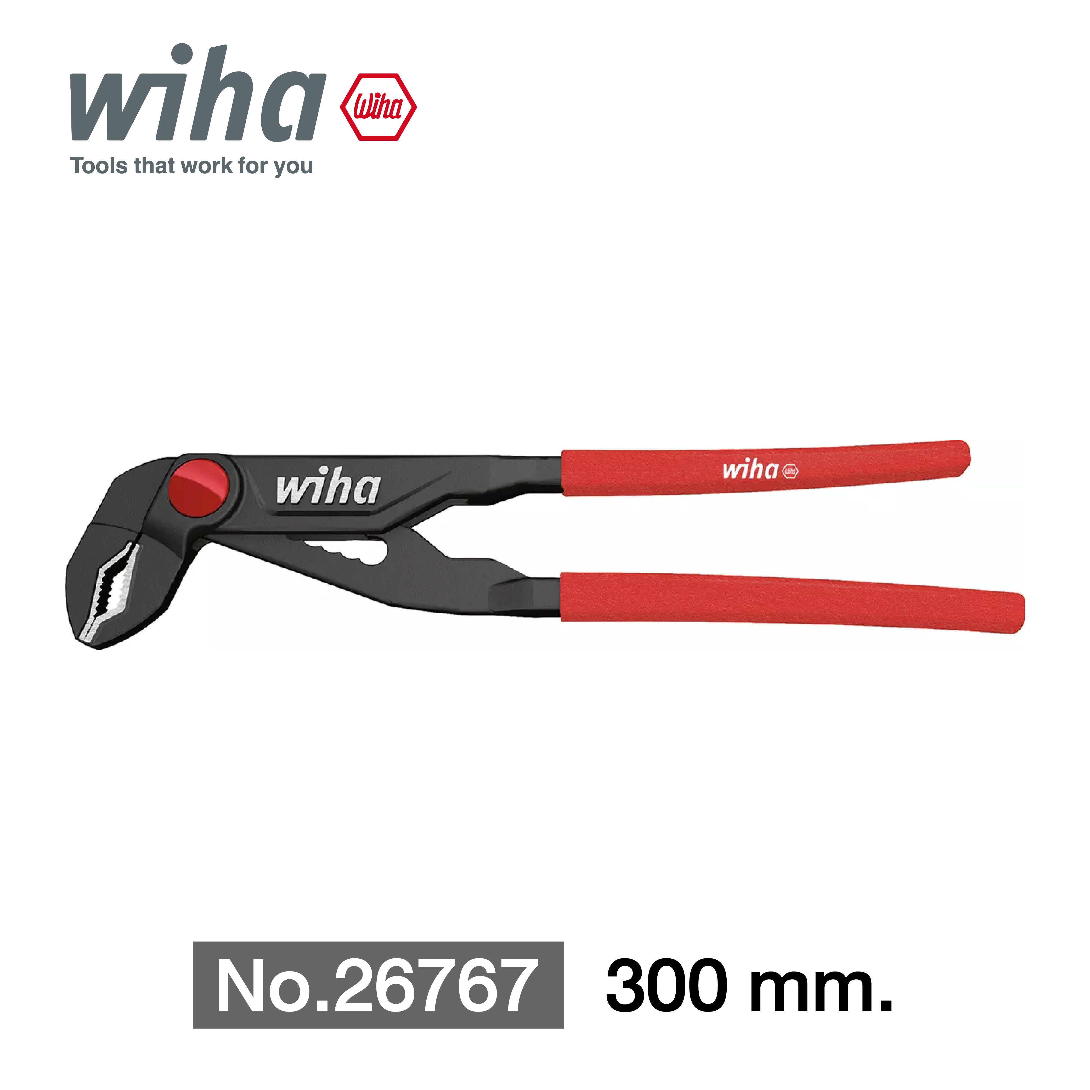 WIHA คีมคอเลื่อนดำ Z 22 0 01 No.26767 (300 มม 12")