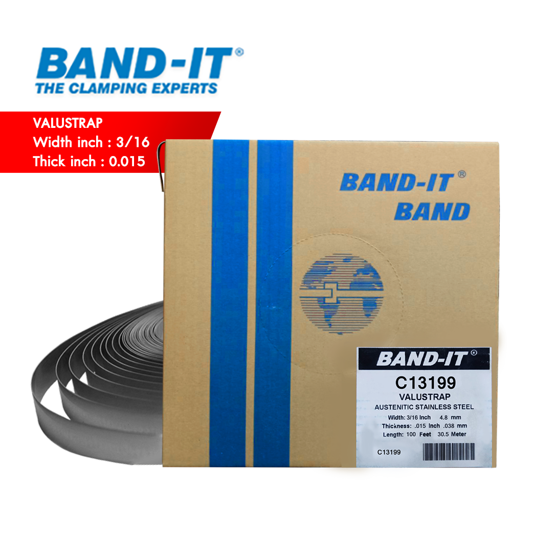 BAND-IT C131 สายรัดสแตนเลส Valustrap ความกว้าง 3/16" (4.8 mm)